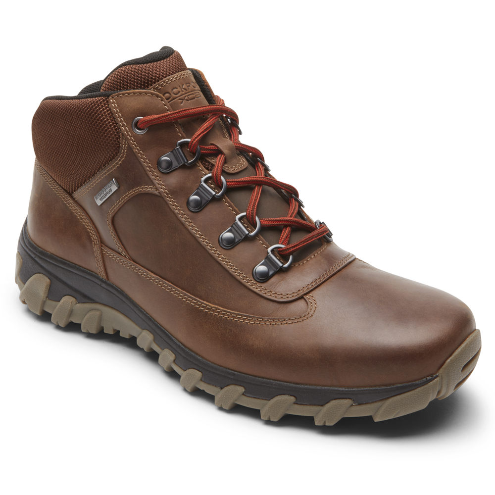 Botas Rockport Hombre Mexico - Cold Springs Plus Waterproof Chukka Marrom - DYCRJ1923